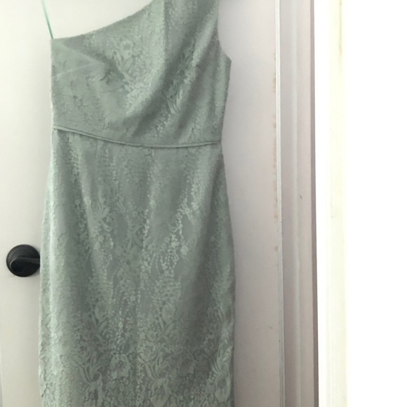 JCREW ONE SHOULDER METALLIC LACE DRESS- size 4 - Picture 4 of 4